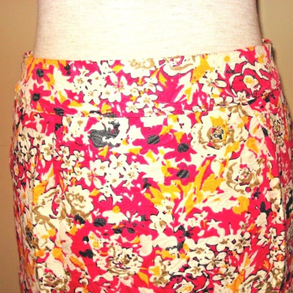 TULLE Mini Skirt Pleats Marble Fall Floral Garden Quilted Material Womens L NEW - Picture 3 of 7